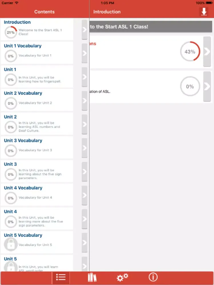 تصاویر Start ASL 1 Class App iPad 