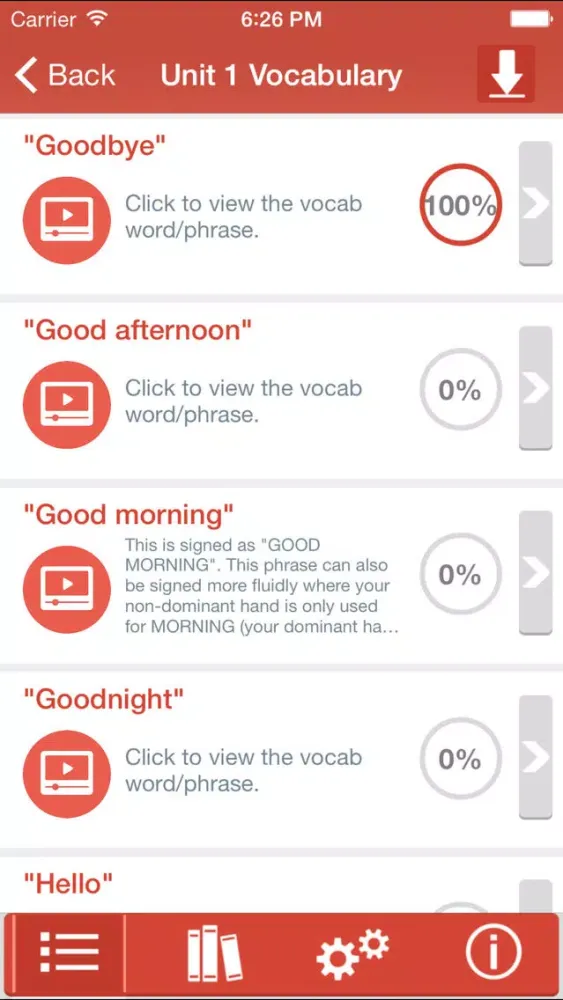 تصاویر Start ASL 1 Class App