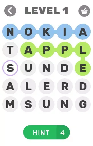 Phone Brand Word Quiz Screenshots