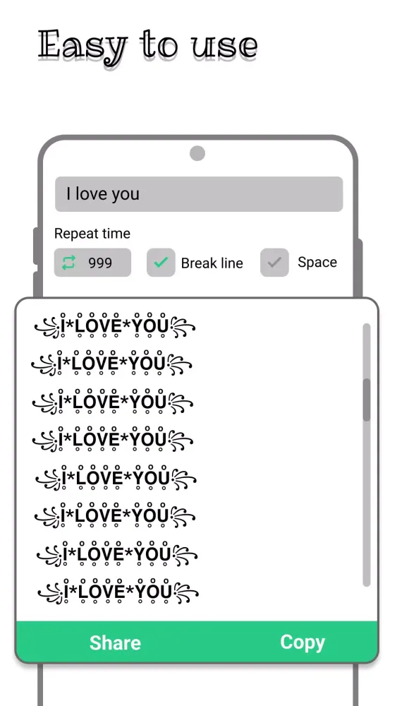 Text repeater, Special symbols Screenshots