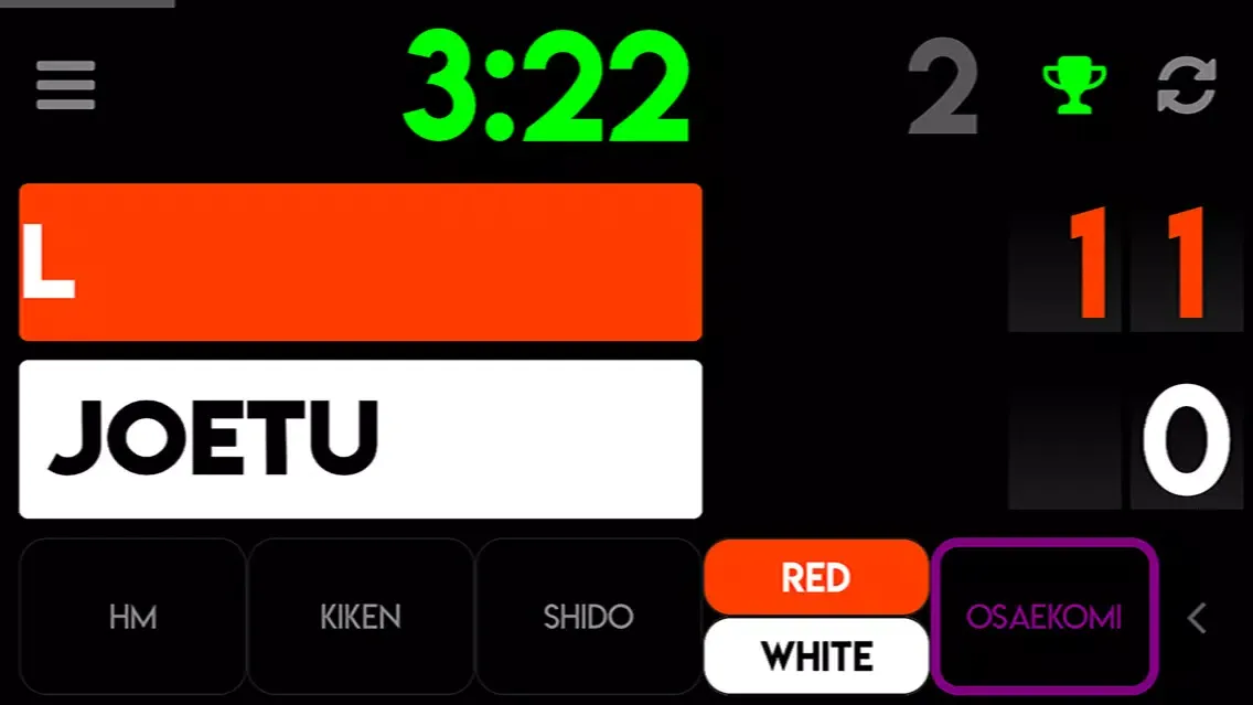 Captures d'écran de Judo timer.
