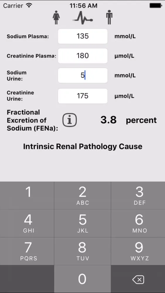 Скриншоты Fractional Excretion of Sodium (FENa)