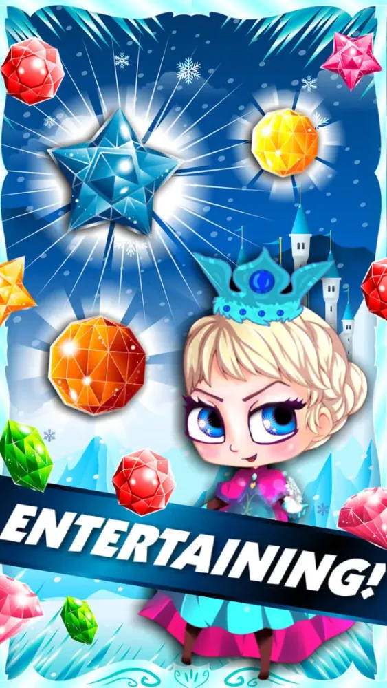 Скриншоты ``` Frozen Queen Match-3``` - fun candy puzzle game for jewel mania'cs free