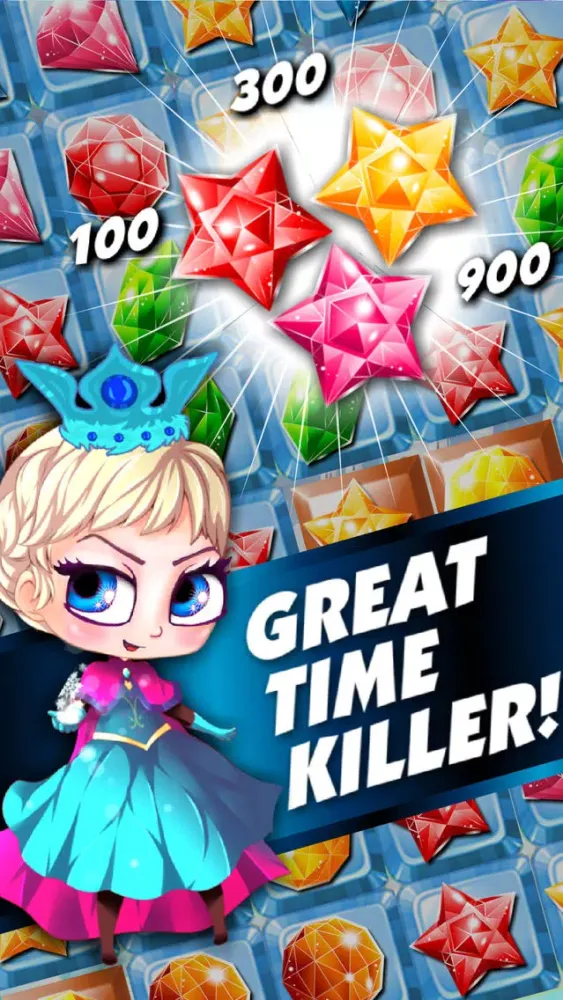 Скриншоты ``` Frozen Queen Match-3``` - fun candy puzzle game for jewel mania'cs free