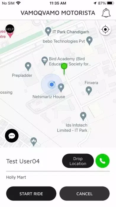Ảnh chụp màn hình của vamoQvamo Motorista