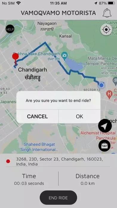 Ảnh chụp màn hình của vamoQvamo Motorista