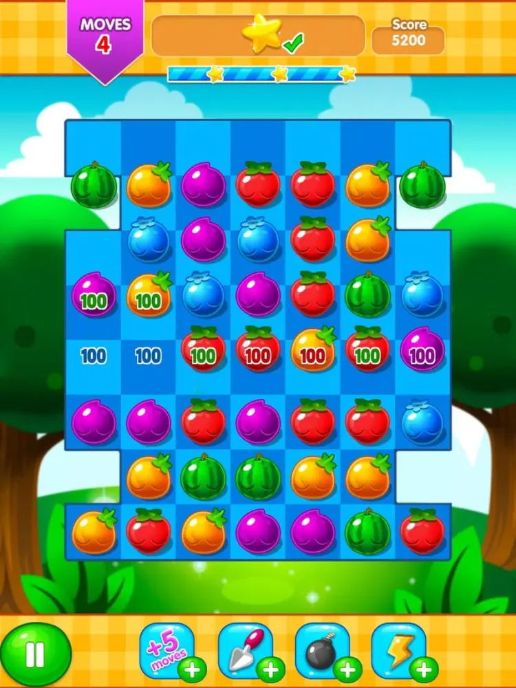 ภาพหน้าจอของ Juice Fresh Garden Blast iPad 