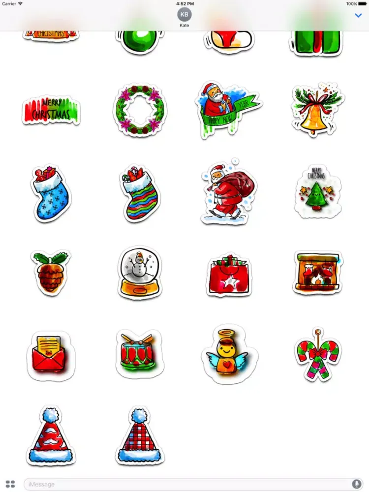 Watercolor Christmas Stickers Vol. 2 iPad  スクリーンショット