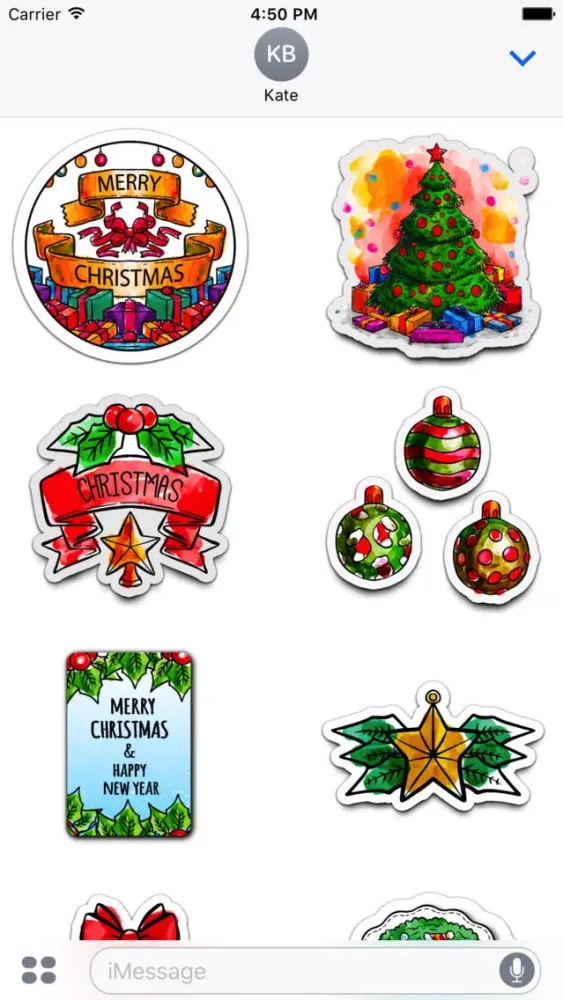 Watercolor Christmas Stickers Vol. 2 スクリーンショット