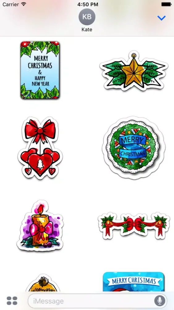 Watercolor Christmas Stickers Vol. 2 スクリーンショット