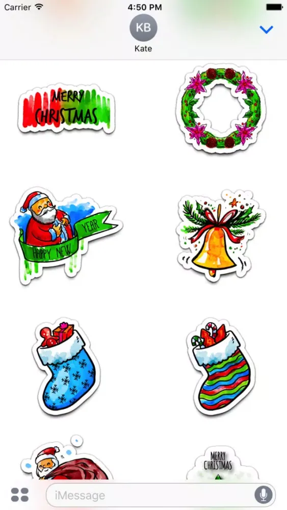 Watercolor Christmas Stickers Vol. 2 スクリーンショット