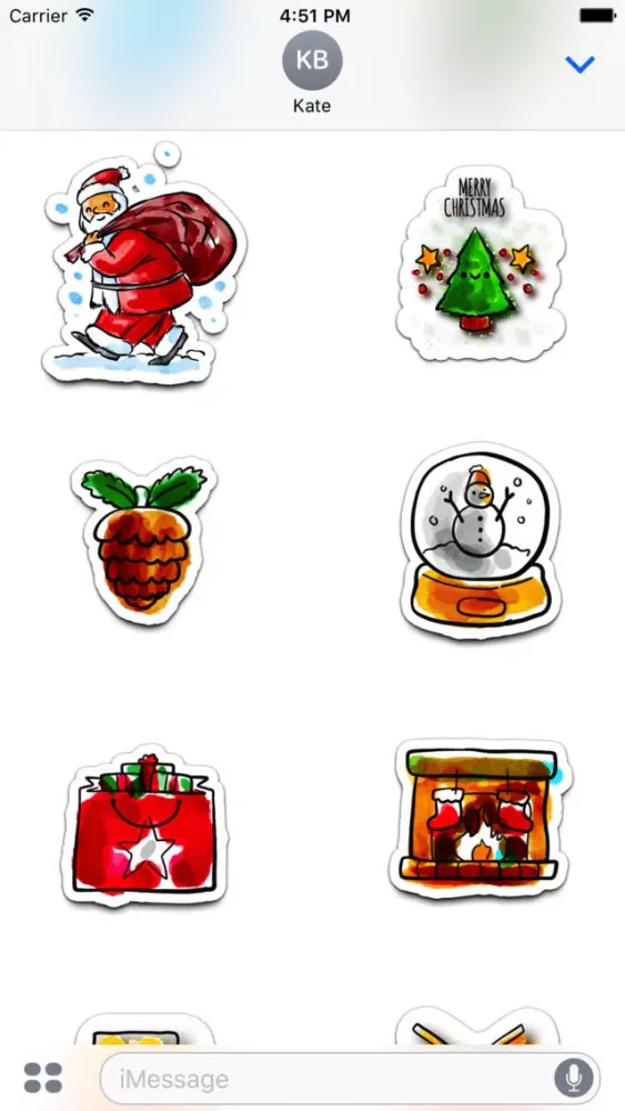 Watercolor Christmas Stickers Vol. 2 スクリーンショット