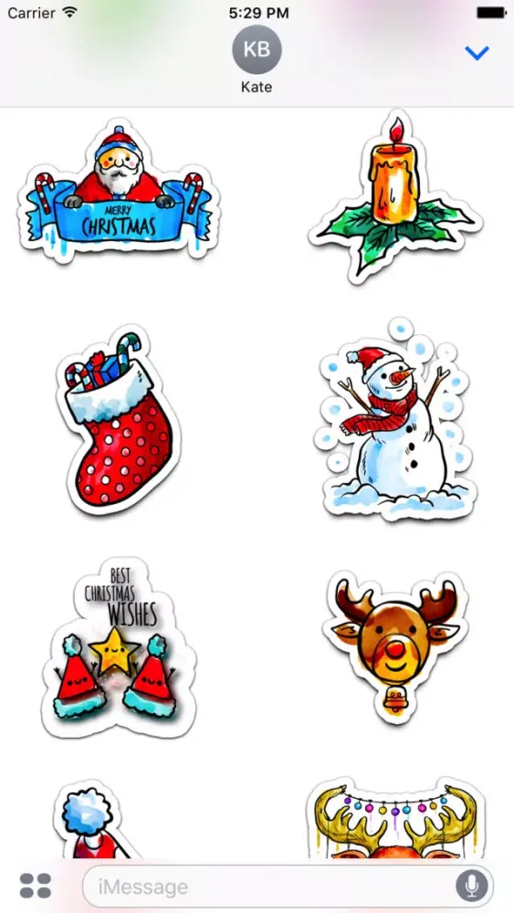 Watercolor Christmas Stickers Vol. 5 Screenshots