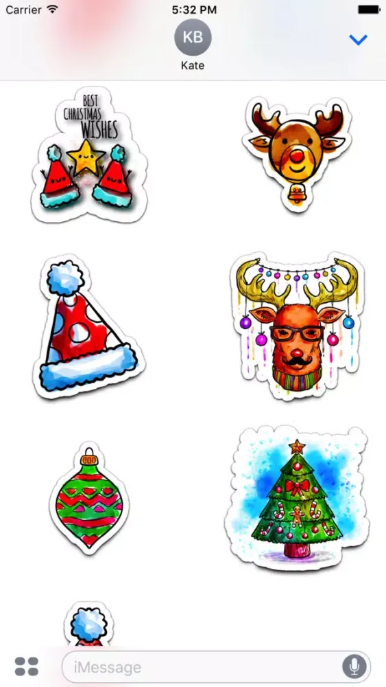 Watercolor Christmas Stickers Vol. 5 Screenshots