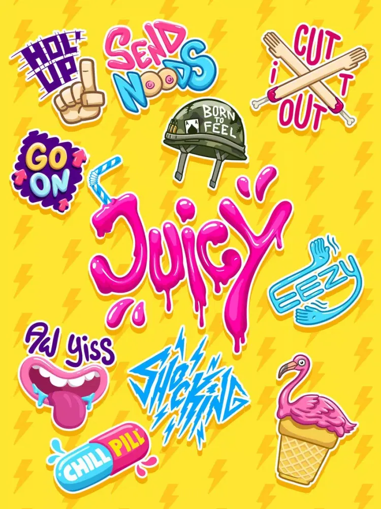 Captures d'écran de Juicy Hot Sticker Pack iPad 