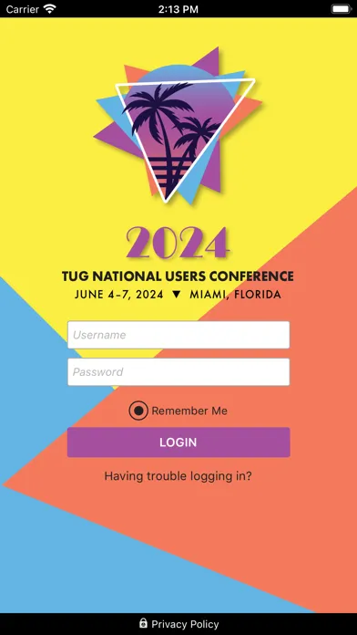 Capturas de tela do 2024 TUG National Conference