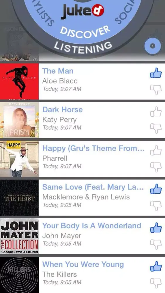Juked Media : Search and Identify Sound-Tracks, Favorite Songs Lyric-s In Mix-Cloud Pandora Music and Tune-In or Radio Play سکرین شاٹس