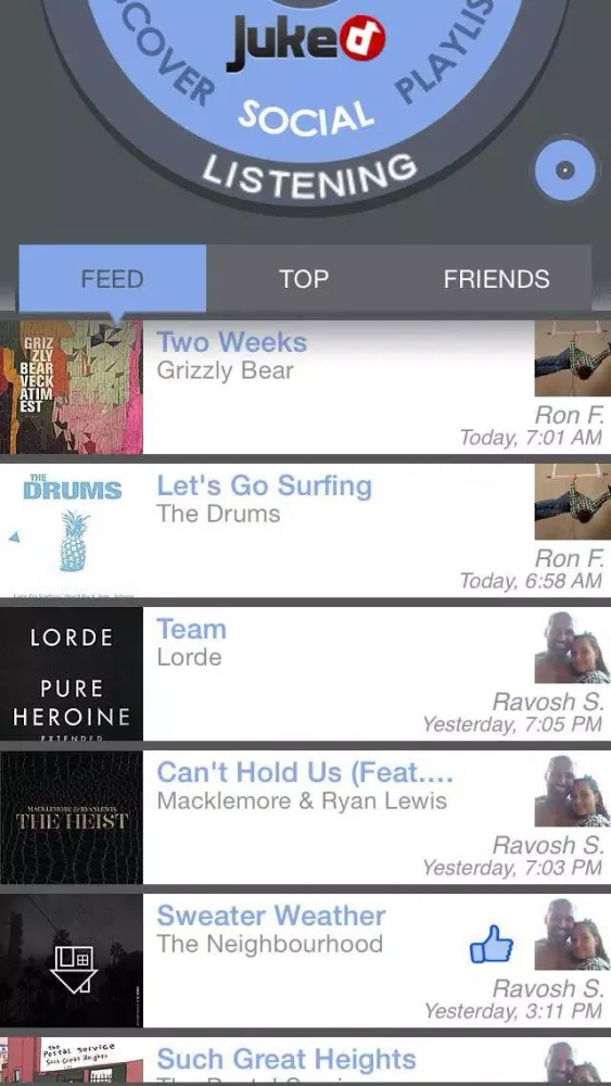 Juked Media : Search and Identify Sound-Tracks, Favorite Songs Lyric-s In Mix-Cloud Pandora Music and Tune-In or Radio Play سکرین شاٹس