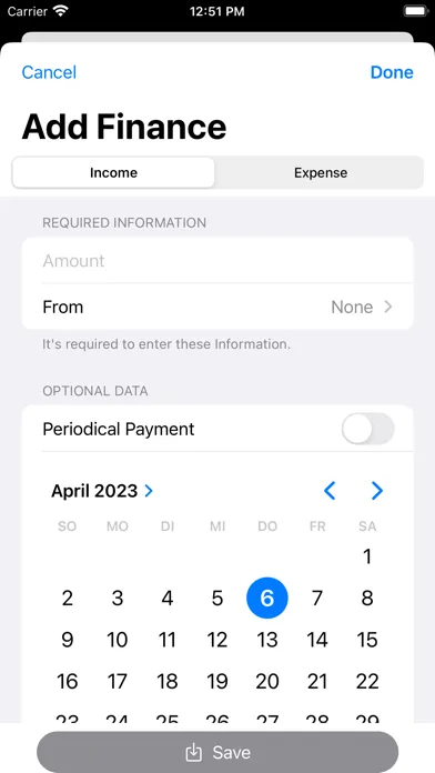 Financer - financial overview 스크린샷