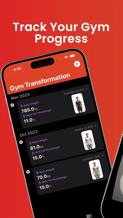 Gym Body Tracker - Camera Screenshots