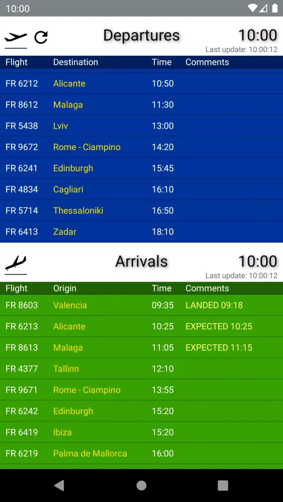 Airport Weeze Flight Info Screenshots