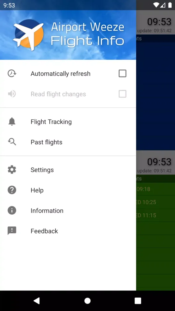 Airport Weeze Flight Info Screenshots