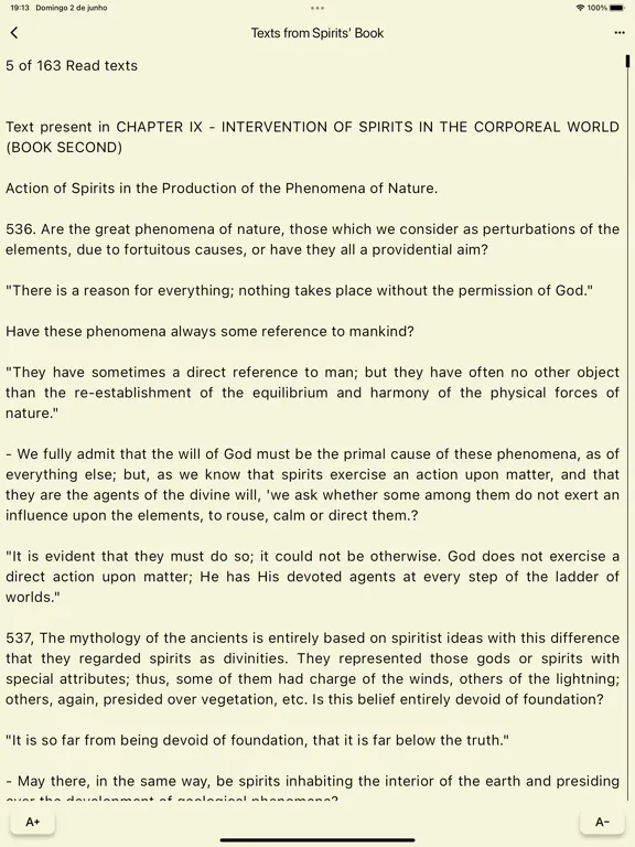 Capturas de tela do The Spirits' Book - Texts iPad 