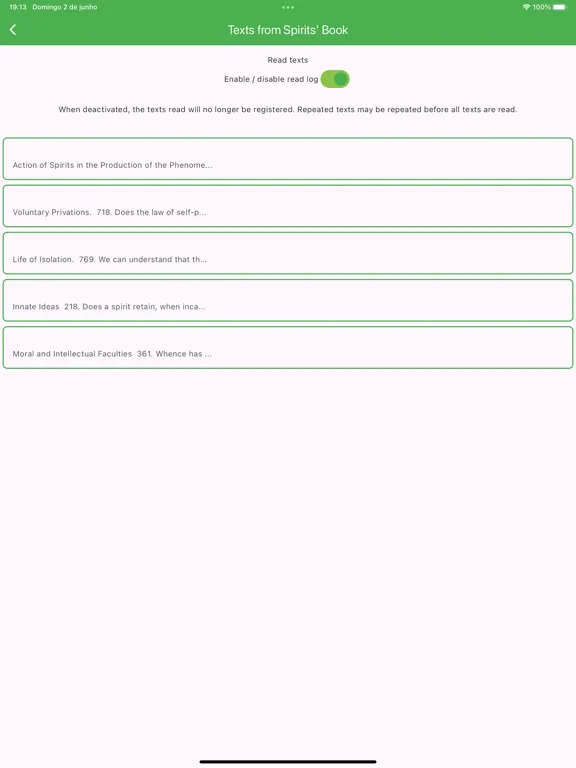 Capturas de tela do The Spirits' Book - Texts iPad 