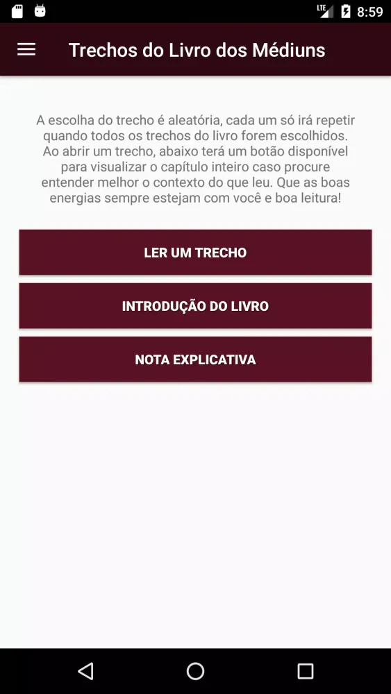 Zrzuty ekranu Trechos do Livro dos Médiuns