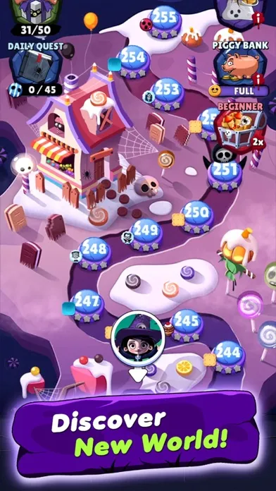 Captures d'écran de Witch Match Puzzle : Halloween