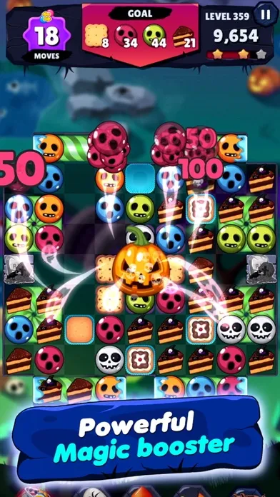 Captures d'écran de Witch Match Puzzle : Halloween
