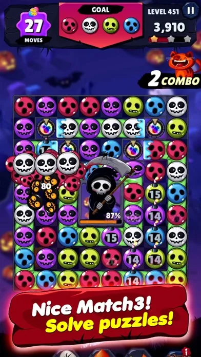 Captures d'écran de Witch Match Puzzle : Halloween