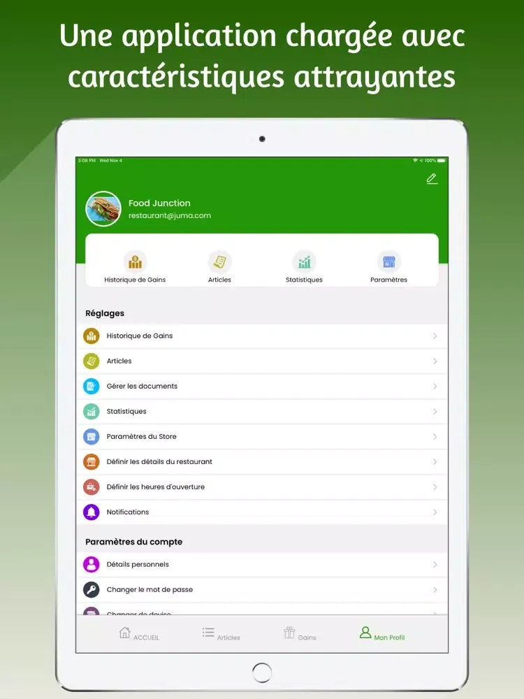 Ảnh chụp màn hình của JUMA STORE iPad 
