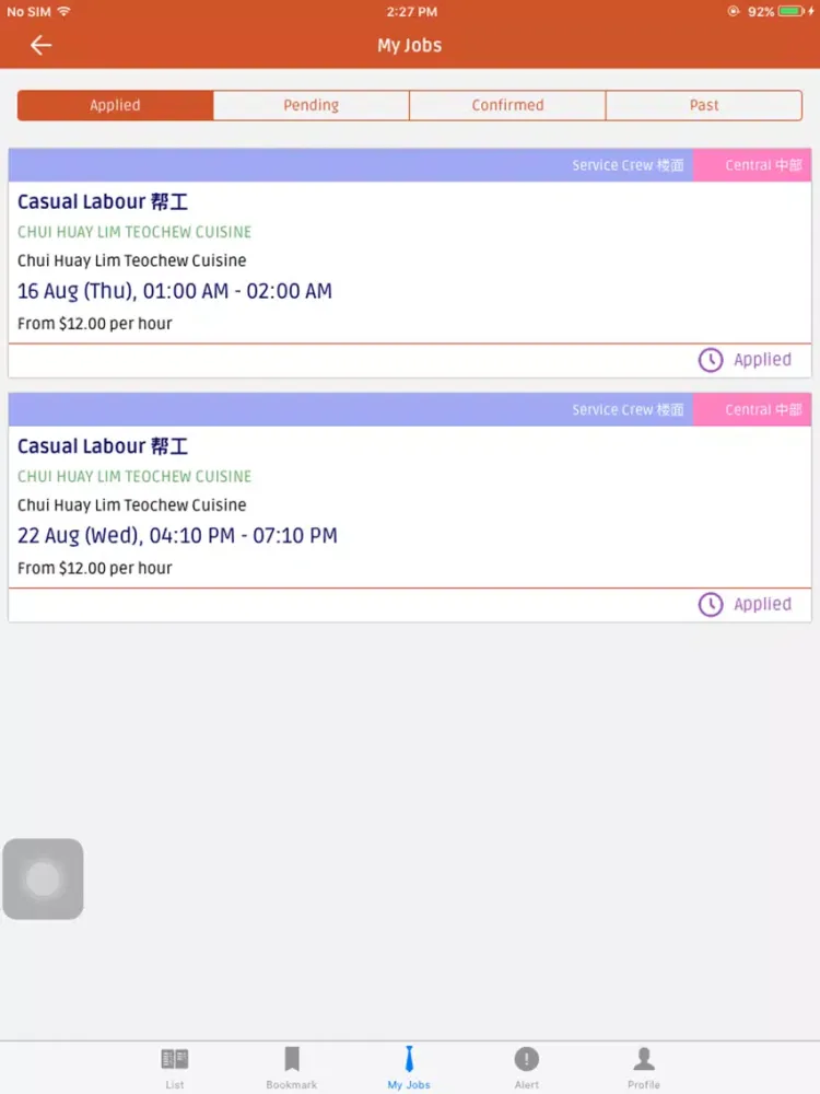 Screenshot di Jumbo E-Casual Labour iPad 