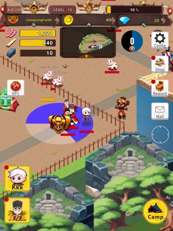 Capturas de tela do TK Adventure RPG iPad 