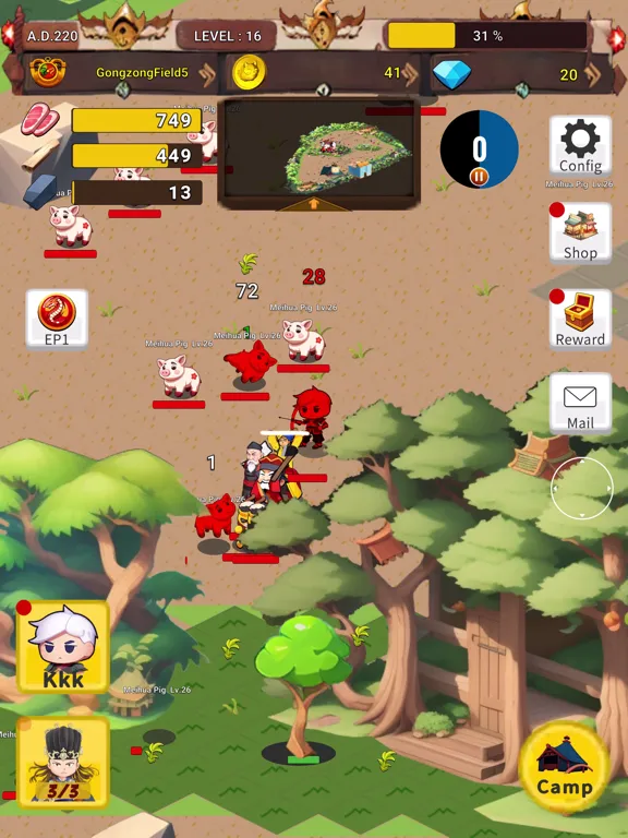 Capturas de tela do TK Adventure RPG iPad 