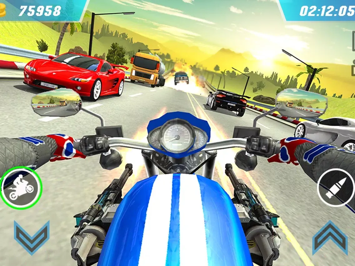 Capturas de pantalla de Shooting Bike Racing Simulator iPad 