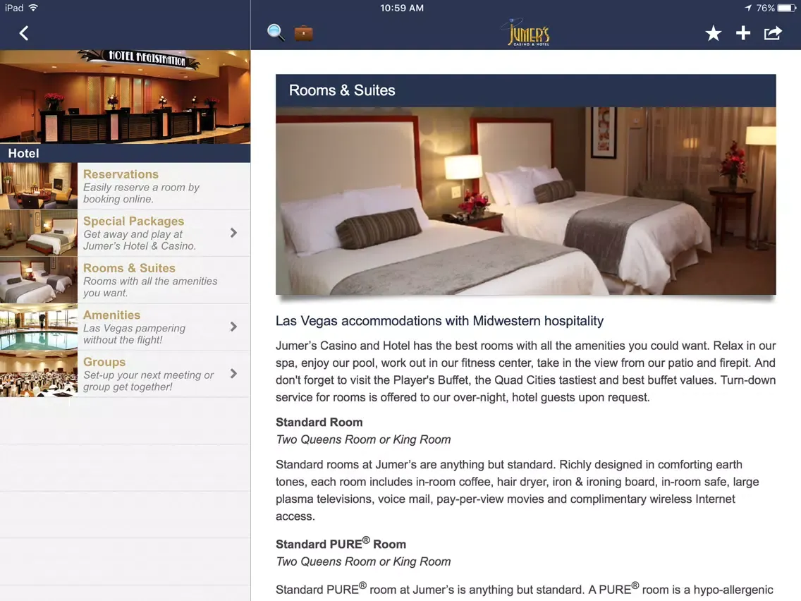 Capturas de tela do Jumer’s Casino & Hotel iPad 
