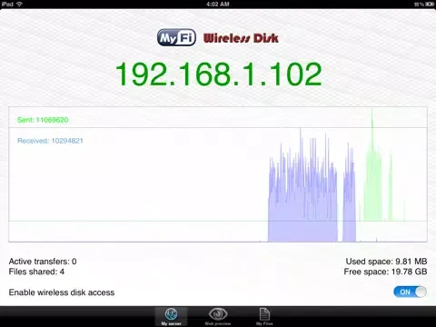 Wireless-Disk FREE iPad  স্ক্রিনশট