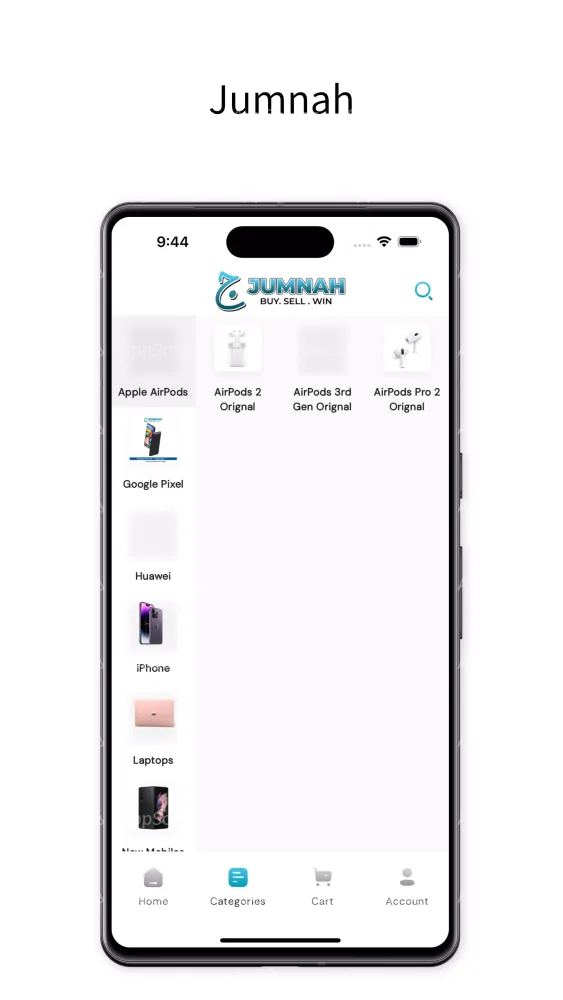 Tangkapan skrin Jumnah: Buy, Sell & Win