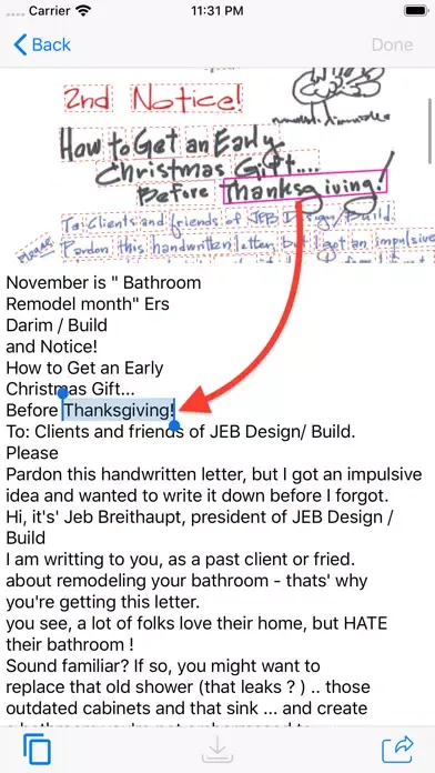 Handwriting OCR Screenshots
