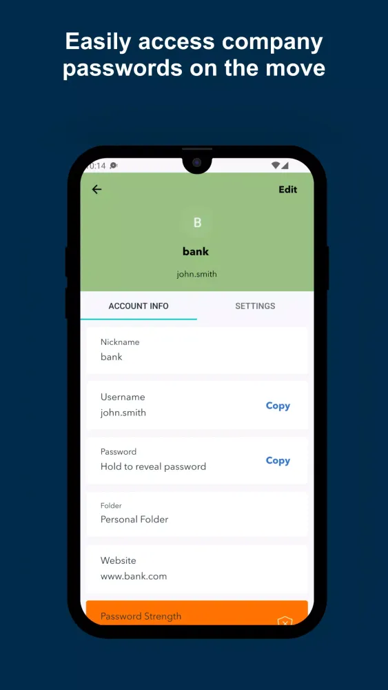 Screenshot di JumpCloud Password Manager
