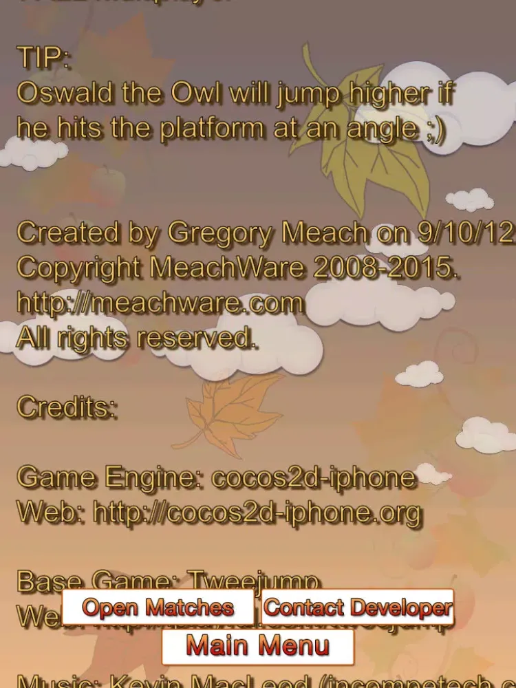 Capturas de tela do Oswald Owl FALL Multiplayer iPad 