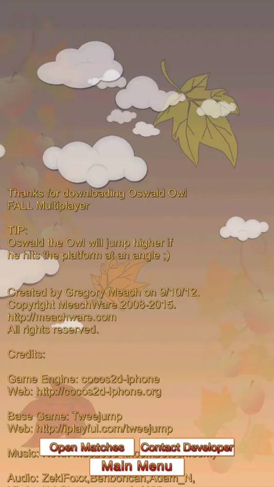 Capturas de tela do Oswald Owl FALL Multiplayer