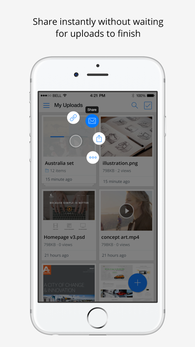 Ảnh chụp màn hình của Jumpshare: Secure File Sharing
