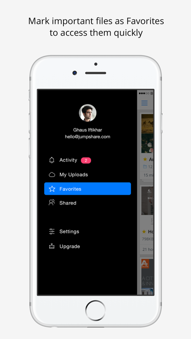 Ảnh chụp màn hình của Jumpshare: Secure File Sharing