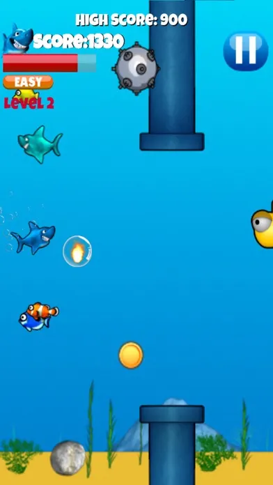 Jumpy Shark - Underwater Action Game For Kids স্ক্রিনশট