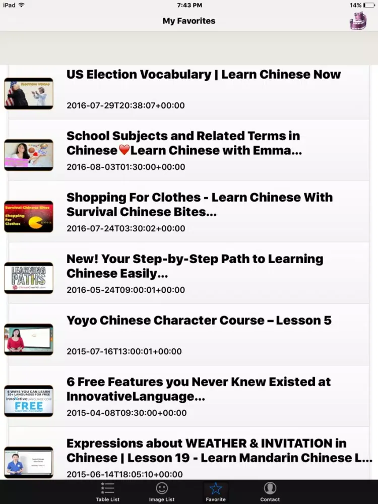 Captures d'écran de LearningChineseOnLive iPad 