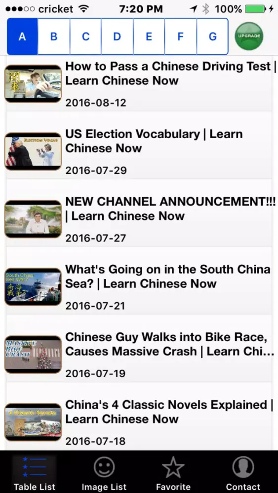 Captures d'écran de LearningChineseOnLive