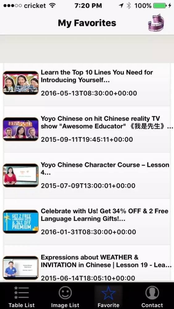 Captures d'écran de LearningChineseOnLive